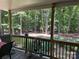 Relaxing covered porch offering green views of the wooded backyard at 1713 Arbor Way, Albemarle, NC 28001