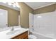 Bathroom features a single sink vanity and shower-tub combo at 203 Nottingham Dr, York, SC 29745