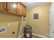 Utility room with water heater, electric panel, and storage space at 203 Nottingham Dr, York, SC 29745