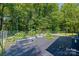 Vegetable garden featuring raised garden beds, lush greenery, and protective fencing at 229 Campsite Rd, Rock Hill, SC 29732
