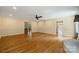 Expansive living room showing hardwood floors, fireplace, and multiple access points at 229 Campsite Rd, Rock Hill, SC 29732