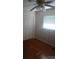 Bedroom features closet with sliding doors and window providing natural light at 2815 Highland Dr, Lincolnton, NC 28092