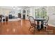 Spacious living room features hardwood floors, a fireplace, and a sliding door to the deck at 4090 Sunset Dr, Rock Hill, SC 29732