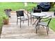 Outdoor patio setup with round table and chairs, ideal for enjoying outdoor meals at 4143 E Maiden Rd, Maiden, NC 28650