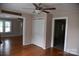 Open-concept living area with hardwood floors and ample closet space at 4143 E Maiden Rd, Maiden, NC 28650