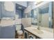Bathroom features a single sink vanity, toilet, and a shower at 4699 Cherrystone Rd, Lancaster, SC 29720