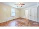 Bedroom showcases a ceiling fan and natural light, waiting for your personal updates and finishing touches at 4699 Cherrystone Rd, Lancaster, SC 29720