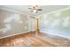 Bedroom with hardwood floors and ceiling fan at 4699 Cherrystone Rd, Lancaster, SC 29720
