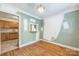 Dining room adjacent to the kitchen with hardwood floors at 4699 Cherrystone Rd, Lancaster, SC 29720