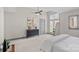 Spacious bedroom with lots of natural light with neutral colors and ceiling fan at 4708 S Hill View Dr, Charlotte, NC 28210