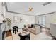Open living space with fireplace, stylish furniture, and dining area at 4708 S Hill View Dr, Charlotte, NC 28210