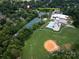 Aerial view of a home's proximity to the Hickory Foundation YMCA and surrounding neighborhood at 112 8Th Nw Ave, Hickory, NC 28601