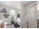 Bright bathroom features a soaking tub and a separate shower with a glass door at 1216 Catawba Run, Lowell, NC 28098