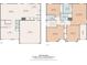 Two-story floor plan showing layout of living spaces and bedrooms at 1307 Farm Branch Sw Dr, Concord, NC 28027