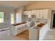 Bright kitchen showing the white cabinets and island awaiting countertops in a new construction home at 3500 14Th Sw Ave, Hickory, NC 28602