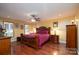 Bedroom features hardwood floors, natural lighting, ceiling fan and classic decor at 135 Primrose Dr, Salisbury, NC 28147