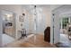 Bright foyer with hardwood floors and neutral walls, showcasing the entrance to the home at 140 Quiet Cove Rd, Mooresville, NC 28117