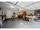 Spacious and organized garage offers ample storage and workspace with overhead lighting at 140 Quiet Cove Rd, Mooresville, NC 28117