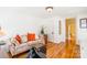 Comfortable living room with hardwood floors, plenty of space and natural light at 15 Kings Mountain St, York, SC 29745