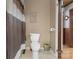 Full bathroom featuring tile flooring, standard toilet, and shower with privacy curtain at 1920 E Nc Hwy 24/27 None, Biscoe, NC 27209