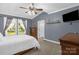 Charming bedroom with vaulted ceilings and lots of sunlight at 2156 Wedgewood Dr, Matthews, NC 28104