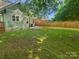Spacious backyard with green grass, privacy fence, and patio, perfect for outdoor entertaining at 2222 Camp Greene St, Charlotte, NC 28208