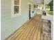 Inviting front porch with wooden floors and stone pillars at 2222 Camp Greene St, Charlotte, NC 28208