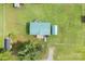 Aerial view of home with large backyard and metal roof at 223 Green Meadows Dr, Kings Mountain, NC 28086