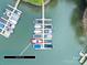 Aerial view of deeded boat slip access available with this property at 2455 Talbot Ct, Sherrills Ford, NC 28673