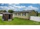 Large backyard with an outdoor gazebo and nice landscaping at 3545 Yorkland Dr, Hickory, NC 28601