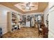 Spacious walk-in closet with custom shelving, ample storage, and an expansive wood-look floor at 4534 Pebblebrook Sw Cir, Concord, NC 28027