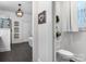 A bathroom showcases modern design with a walk-in shower, soaker tub, and toilet area at 704 N Main Ave, Newton, NC 28658