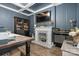 Well-appointed office with custom millwork, a fireplace, and ample workspace at 704 N Main Ave, Newton, NC 28658