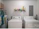 Laundry room featuring washer, dryer, and shelving for storage at 2694 Rock Dam Rd, Lincolnton, NC 28092
