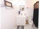 Bright bathroom with white vanity and ceramic tile flooring at 3114 Luke Crossing Dr, Charlotte, NC 28226