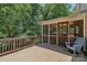 Large wooden deck is perfect for outdoor enjoyment and entertaining at 9735 Devonshire Dr, Huntersville, NC 28078