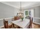 Bright dining room featuring a table with seating for six and a large window with sheer curtains at 9735 Devonshire Dr, Huntersville, NC 28078