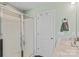Well-lit bathroom with a glass shower and a granite countertop vanity at 210 Clove Hitch Dr, Statesville, NC 28677