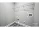 Unfinished basement with gray walls and utility hookups ready for customization at 2732 Mayfair Ave, Charlotte, NC 28208