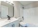Updated bathroom with a tub/shower and a modern vanity at 3702 Arthur St, Indian Trail, NC 28079
