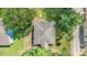 A well maintained home features a symmetric roof and a private backyard with green trees and ample space in a residential neighborhood at 6616 Woodlawn Ln, Indian Trail, NC 28079