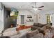 Comfortable living room showcasing a fireplace, hardwood floors, and stylish decorations at 1774 Timmons Marie Ln, Lincolnton, NC 28092