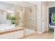 Bathroom featuring a luxurious shower, ample space and natural light, perfect for a serene experience at 2103 Lytton Ln, Matthews, NC 28104