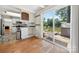 Dining area with sliding glass doors to a lake view at 622 S Carolina Ave, Statesville, NC 28677
