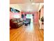 Inviting living room with a cozy sofa, decorative accents, and sliding glass doors to the backyard at 7333 Rosehall Dr, Charlotte, NC 28227