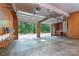 Spacious two car garage with paneled walls and built-in workbench area at 1503 Jack White Dr, Rock Hill, SC 29732
