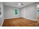 Inviting bedroom with hardwood floors, ample light, and closet at 1538 Hilltop Dr, Shelby, NC 28150