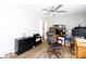 Office/bedroom featuring wood floors, overhead fan, and a black leather executive style chair at 2949 Glenstone Dr, Rock Hill, SC 29730