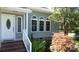 Inviting entrance with sidelight windows, brick steps and tidy landscaping at 2949 Glenstone Dr, Rock Hill, SC 29730