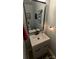 Updated powder room showcasing a modern vanity, stylish mirror, and fixtures at 311 Wilkes Place Dr, Fort Mill, SC 29715